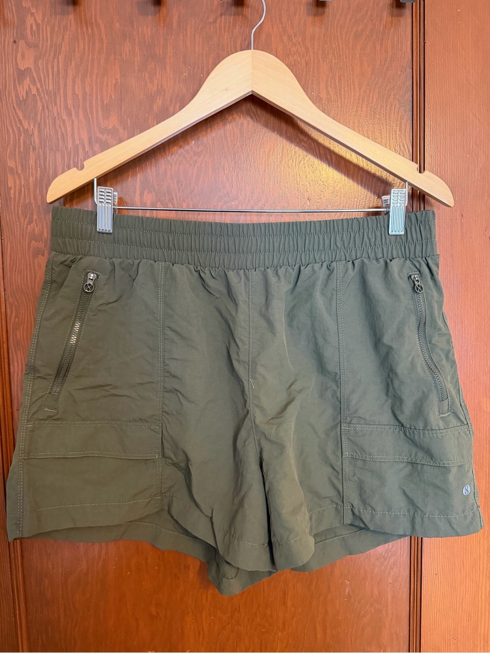 Olive Green Active Drawstring Shorts